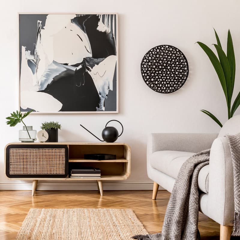 Japandi Living Room design in Mumbai