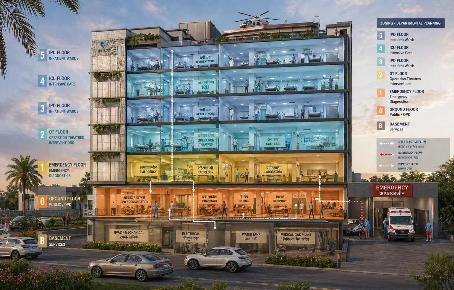 Clinical Adjacencies & Departmental Planning for Indian Hospitals